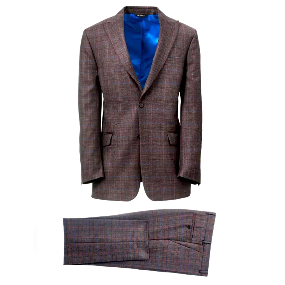 Paul Fredrick Wool Plaid Suit jacket, and pants retait  $399